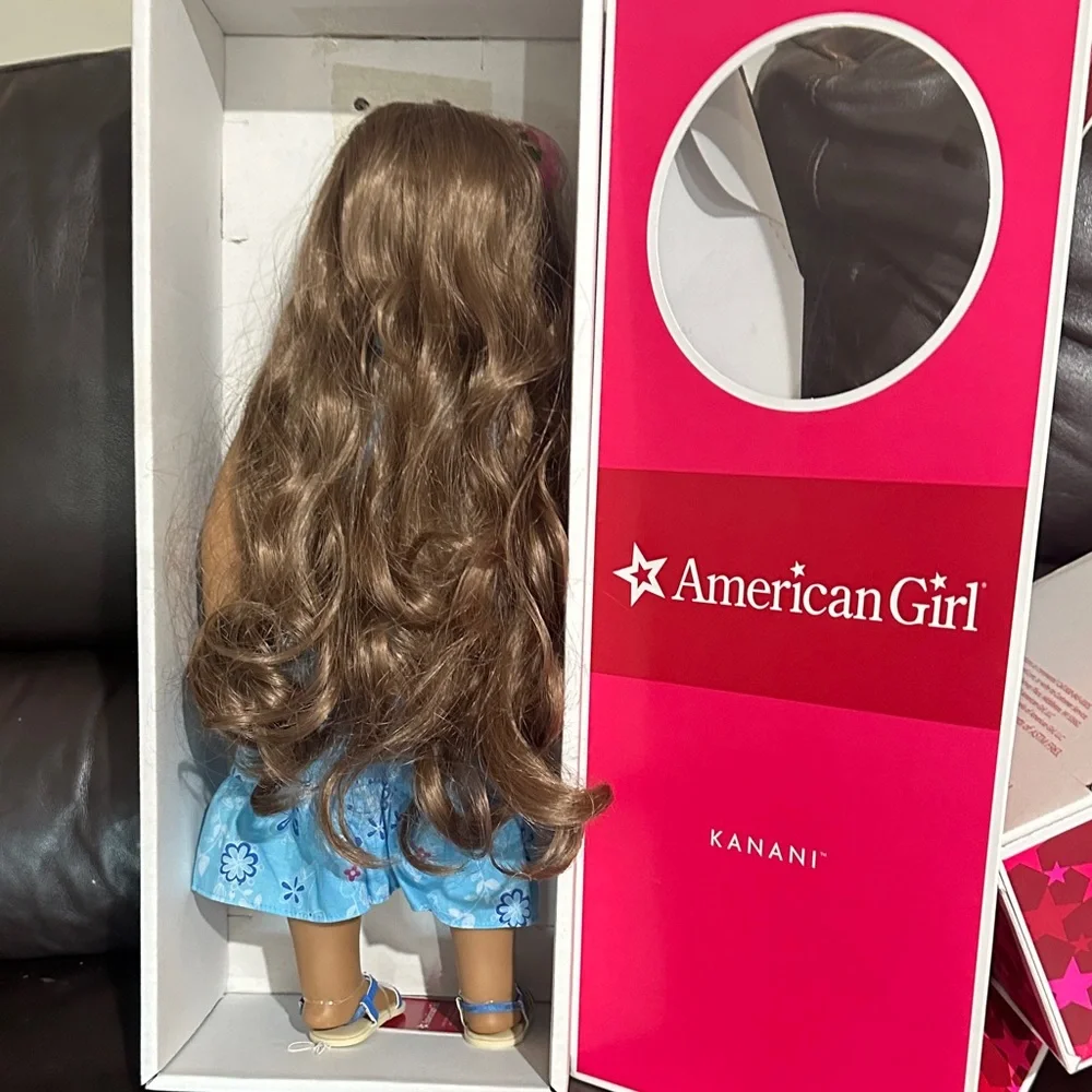 American Girl Kanani Doll with Blue Floral Dress - Picture 4 of 5